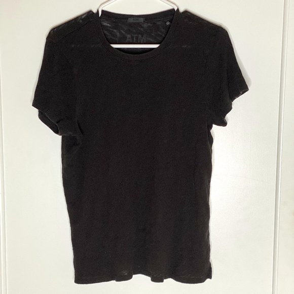 ATM Black Short Sleeve Crewneck - Large - Picture 1 of 4